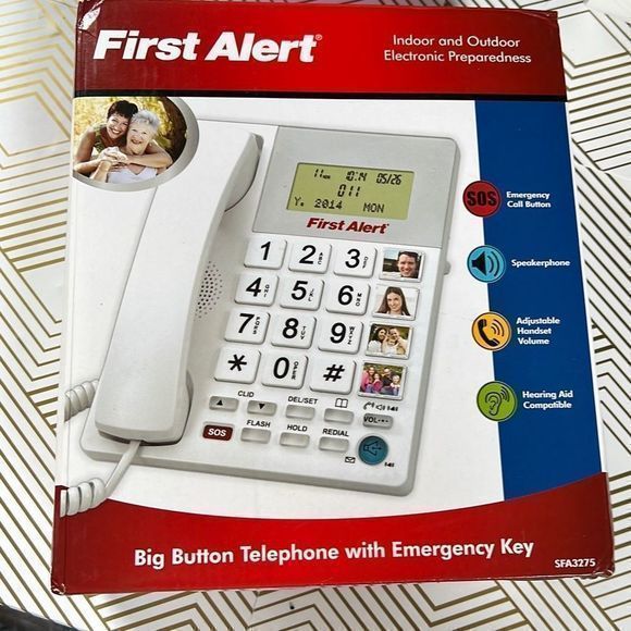 First Alert SFA 3275 Button Corded Telephone Emergency‎ Key - Picture 2 of 11